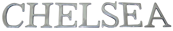 Aluminium Chelsea Letters Large - Click Image to Close